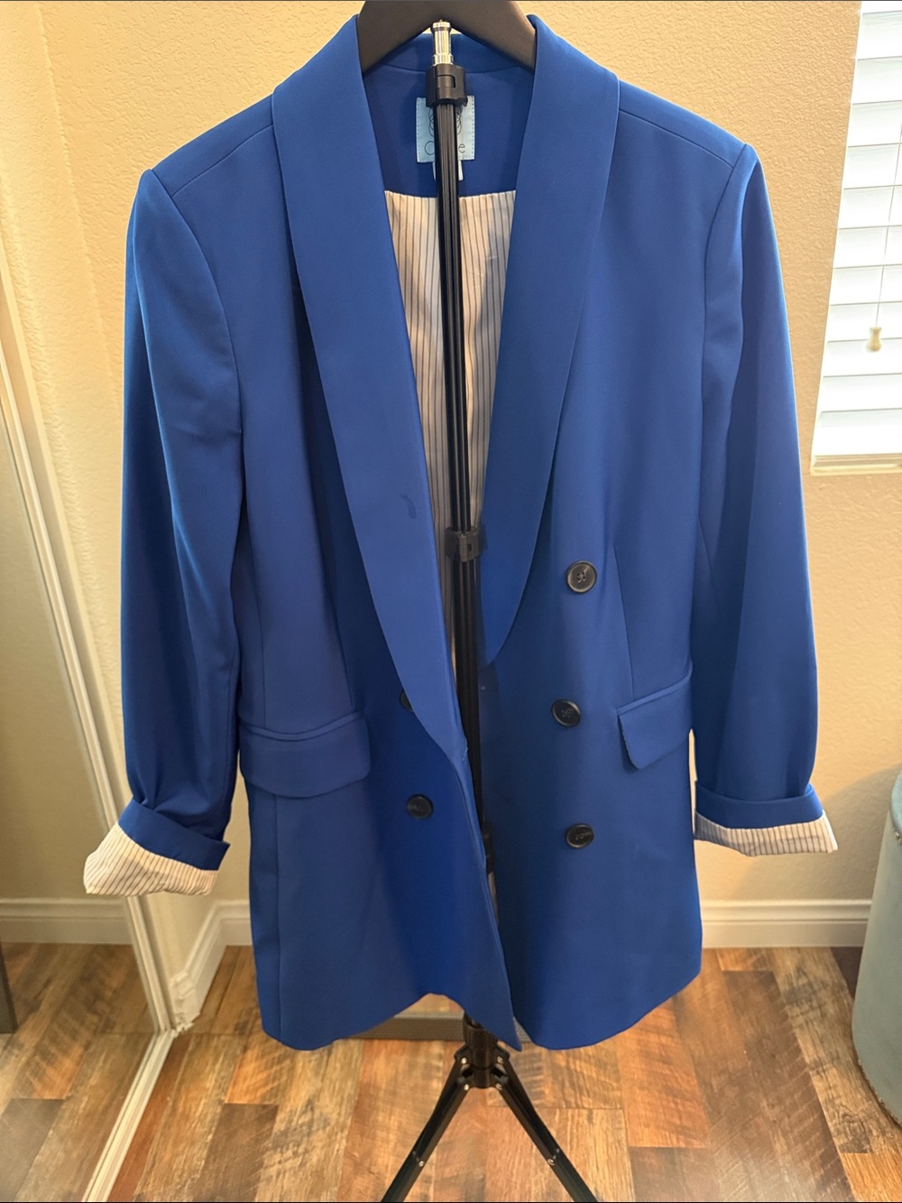 CeCe Double-Breasted Royal Blue Blazer